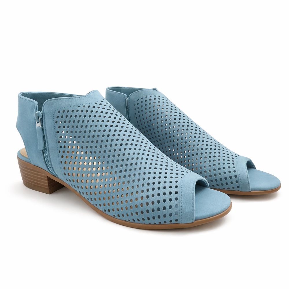 Stylish Blue Peep-Toe Sandals
